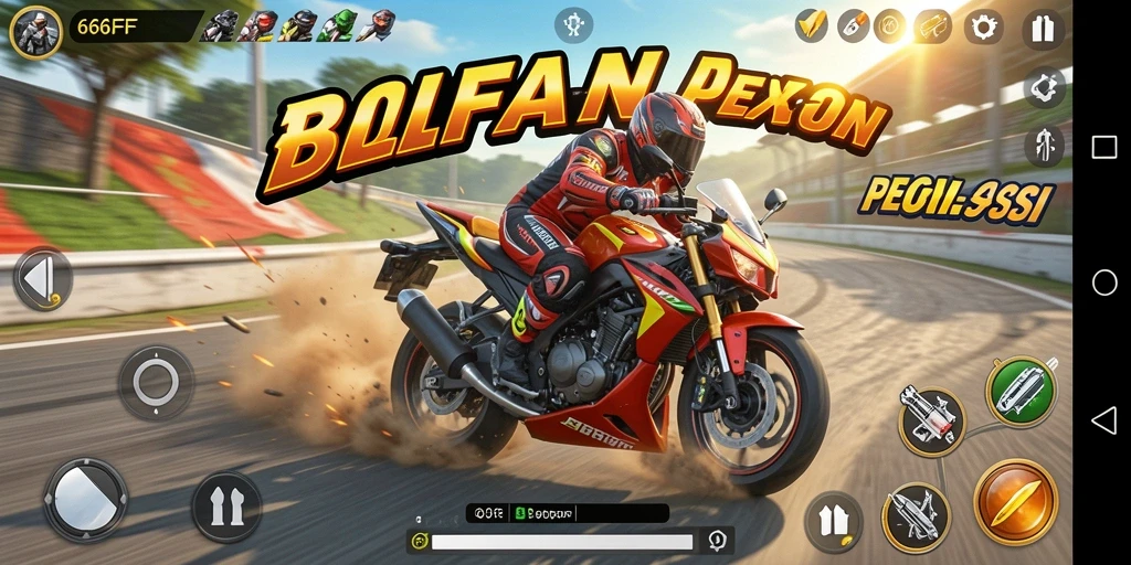 Gameplay seru balapan motor di 666FF dengan grafis memukau.