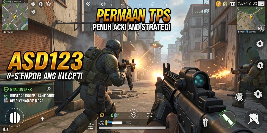 Tampilan gameplay mendebarkan di ASD123 dengan aksi tembak-menembak.