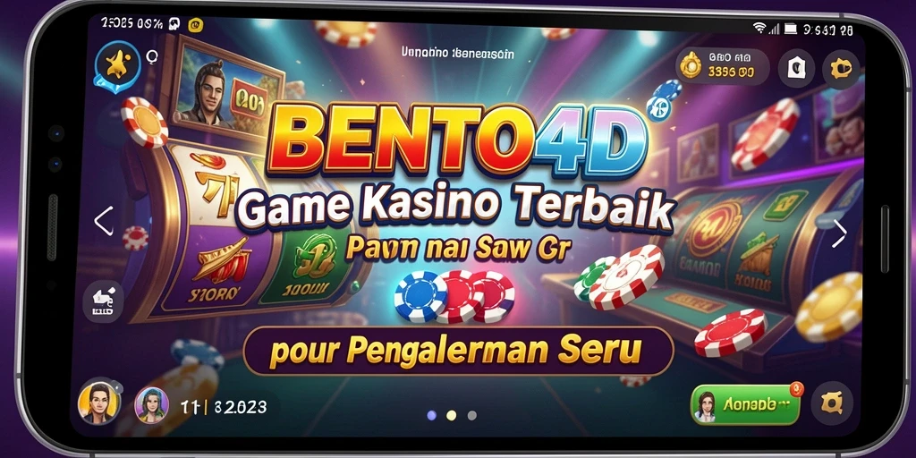 Screenshot utama BENTO4D menampilkan gameplay Kasino yang dinamis.