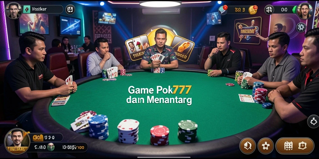 Tampilan gameplay seru di CINEMA777 yang menggoda para pemain Poker.