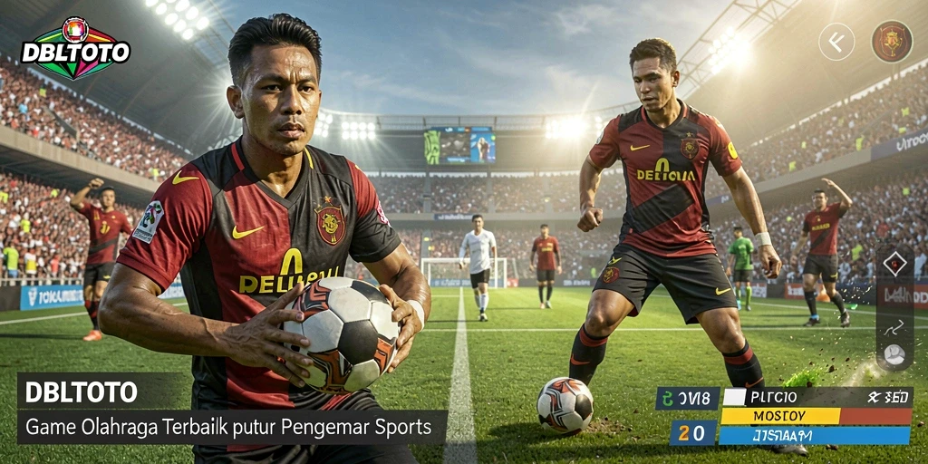 Screenshot gameplay DBLTOTO yang menampilkan pertarungan olahraga yang seru.