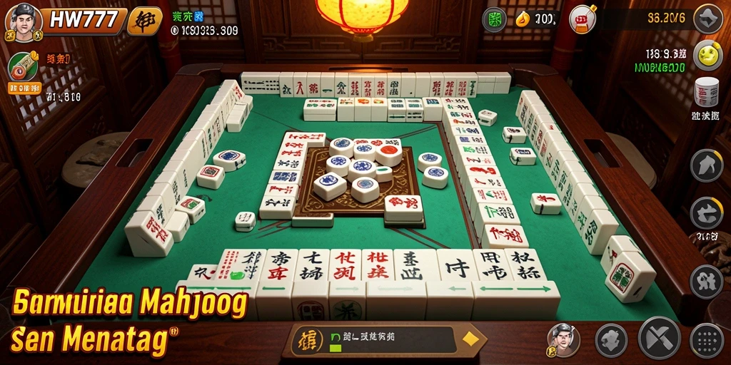 Screenshot gameplay dari HW777 menunjukkan momen seru Mahjong.