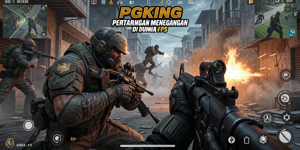 Screenshot PGKING menampilkan aksi tembak-menembak yang mendebarkan dan realistik.