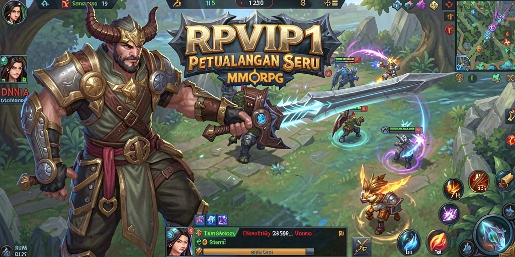 Screenshot menampilkan aksi seru dalam game MMORPG RPVIP1.